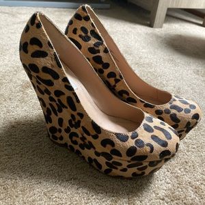 Steve Madden Cheetah Print Wedges